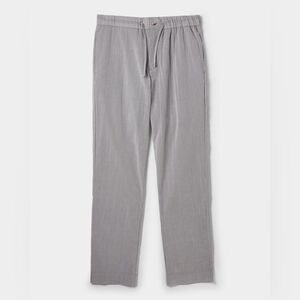 THE RESORT CO Seersucker Trousers Sage – Gray Striped Pants Mens Small